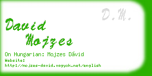 david mojzes business card